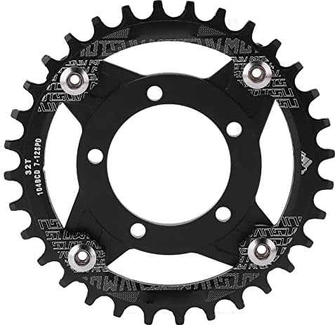 Keenso 104BCD Chainring, 32T Chainring Mid Drive Chainring Adapter Aluminum Alloy Bike Sprockets for Mid Drive Motor Electric bicycle modification accessories