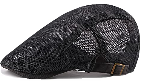 YAMEE Sommermütze Herren Schiebermütze Barett Sommer atmungsaktive Mesh,Sonnenhut Damen Sommer Hut Kappe,Flatcap Barette Cap Größe 55cm-59cm