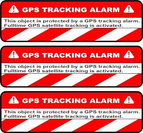 3X GPS Tracking Alarm Aufkleber Fahrrad Motorrad Auto Warnung Diebstahlschutz Tracker gesichert