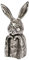 Lambert Einstein Deko-Hase Aluminium Nickel antik H 26 cm