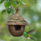 SYFUNLV Gras Bird Nest,Vogelhütte,15×19cm handgewebten Vogelhäuschen,Naturprodukt,Vogel Nest Kreative Ornamente Hausgarten,Vogelhütte für den Außenbereich,Terrasse Garten Dekoration