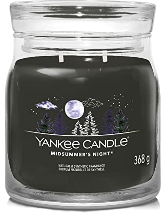 Yankee Candle Signature Scented Candle | Midsummer's Night Medium Jar Candle with Double Wicks | Soy Wax Blend Long Burning Candle | Perfect Gifts for Women
