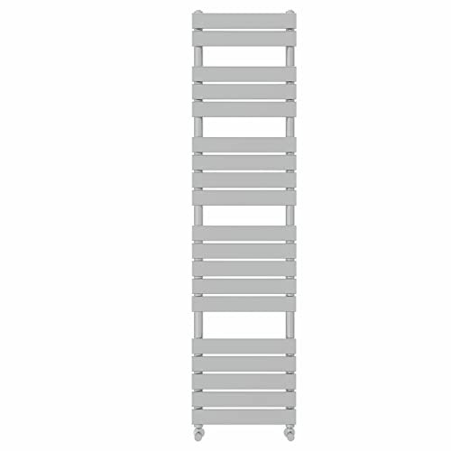 Warmehaus Flat Panel Bathroom Heated Towel Rail Chrome 1800x450mm