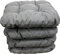 Pillows24 – 4X Sitzkissen Outdoor 40x40 – Extra Dicke 8cm – Wasser- & UV-beständig + Bändern | Bequeme Stuhlkissen, Stuhlauflage Sitzpolster, Sitzauflage Gartenstuhl | Sitzkissen Stuhl (Anthracite)