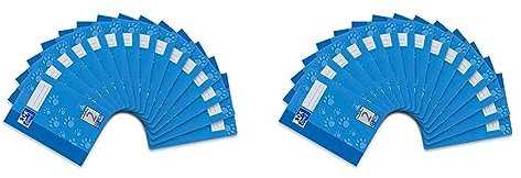 Oxford Schulheft A5, Lineatur 2, 16 Blatt, blau mit Tatzen, 15 Stück (Packung mit 2)