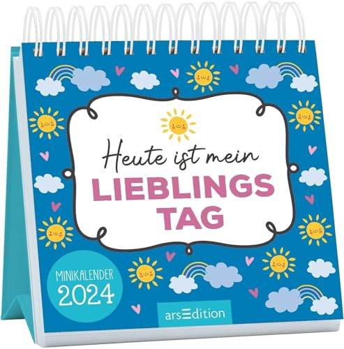 Harenberg Heute ist mein Lieblingstag - Mini-Monatskalender 2024 - arsEdition-Verlag - Zauberhafter Monatskalender im Miniformat für mehr Lieblingstage - 11,5 cm x 11,8 cm