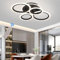 STCH LED Deckenleuchte Moderne Dimmbar Schlafzimmer Lampe Deckenlampe 4 Ringe mit Fernbedienung Memory Funktion Nachtlicht, Deckenbeleuchtung für Wohnzimmer Esszimmer Küche Flur, 3000-6500K, 60W
