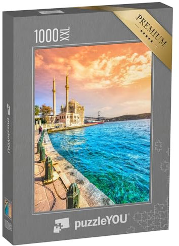Puzzle 1000 Teile XXL „Ortakoy-Moschee und Bosporus-Brücke in Istanbul, Türkei“ – aus der Puzzle-Kollektion Türkei