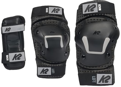 K2 Skates Schoner MACH PAD Set Unisex – Erwachsene Schoner — Black — 30K1100