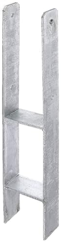 siwitec H-Pfostenträger 101 x 6 x 600 mm verzinkt, Pfostenanker, H-Anker, schwerer Betonanker für Pfosten, CE geprüft, Pfostenträger zum Einbetonieren, Pfostenschuh, Pfostenhalter, H Pfostenträger