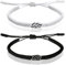 1 Paar Partnerarmbänder, JINSIHU Pärchen Armband Kabbala Armband Amulett Armbänder Geschenk Geflochtene Passende Armbänder Glücksarmband für lange Distanzen Paare Freund Freundin Bester Valentinstag