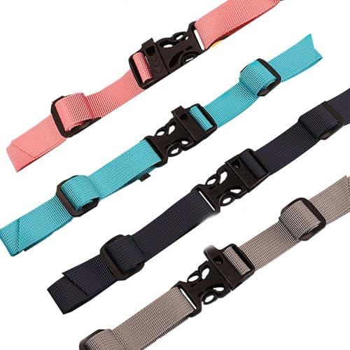 FIBOUND 4 Stück Rucksack-Brustgurte, Verstellbare Rucksackgurte, Rucksack-Anti-Rutsch-Brustgurte, Tragbare Rucksack-Brustgurte Mit Clip-Schnallen, Geeignet für Reisen und Outdoor (4 Farben)