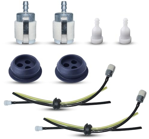 Haishine Kraftstoffleitungssatz für Echo SRM, 2-teiliges Kraftstoffleitungssatz mit Filter, Universal-Kraftstofffiltersatz für Rasentrimmer, Freischneider, Kettensägen-Heckenschere#13211546730