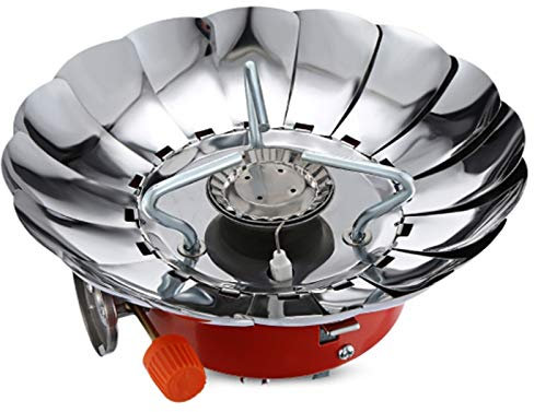 Eighosee Tête de réchaud coupe-vent Lotus pour camping en plein air - Long réservoir de gaz
