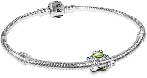PANDORA Damenarmband Silber Kletternder Frosch Geschenkset 68290 | Armschmuck mit Charm für Frauen,