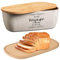 Nomotruc Bread Box with Cutting Board Lid Made with Bamboo Fiber, Bread Box For Kitchen Countertop Bread Container Holder Keeper Keep Fresh I14.4x8.3x4.7 in……