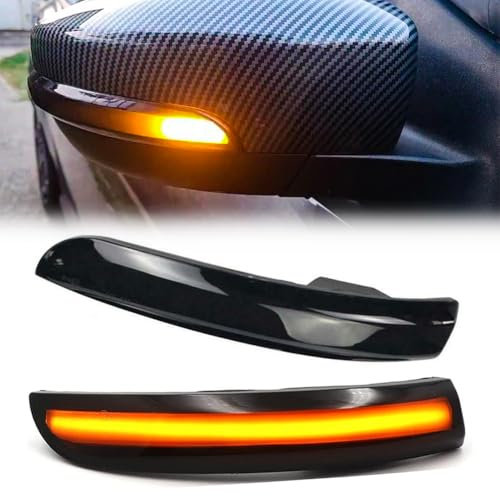 GEARCELL Pair LED Dynamic Turn Signal Light Wing Mirror Turn Signal Light Fit for Ford Focus 2 3 Mk2 Mk3 Mondeo Mk4 Mirror Indicator Light, Yellow Light