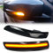 GEARCELL Pair LED Dynamic Turn Signal Light Wing Mirror Turn Signal Light Fit for Ford Focus 2 3 Mk2 Mk3 Mondeo Mk4 Mirror Indicator Light, Yellow Light