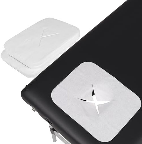 HABYS Nasenschlitztücher für Massageliege | Hochwertige Einweg-Gesichtsauflagen für Massagetische | Hohe Grammatur von 45 g/m2 | Ultraweiche, Nicht Klebende, Qualität | (200 Stück (1er Pack))