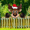 Weihnachtsdekorationen, Weihnachtsdekoration Über Dem Zaun Elch Weihnachtszaun Peeker Dekoration Weihnachtsdekoration für Den Außenbereich Hofdekoration für Die Feiertage Garten Innenhof