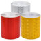 LATRAT 3 Rouleaux de Ruban Réfléchissant, Autocollante Imperméable Bande Reflechissante, Ruban Réfléchissant de Sécurité Extérieur Rouge Jaune Blanc, pour Véhicules, Casques, Vêtements, 5cm*3m