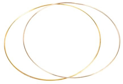 rockible 2 Stück Trockenblumen Kranz Metallring, Metall Kranzringe 60 cm, Metal Hoops Wreath Frame, Metallringe Zum Basteln für DIY-Kunsthandwerk Hochzeitsfeier Hausgirlanden Dekoration