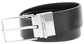 GUESS Gürtel Milano Adjustable and Reversible Belt W95 Black schwarz kürzbar wendbar