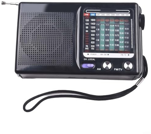 Portable Mini AM FM Radio con Antena Telescópica - Receptor de Onda Completa HiFi para Interior y Exterior - Radio Manual Bolsillo Transistor Pequeno Radio Clasica Analogica
