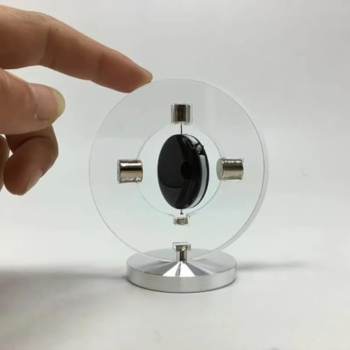 LeTkingok Ultra-Sensitive Solar Powered Magnetic Levitation Motor Desk Decor, Creative Floating Tech Gadget