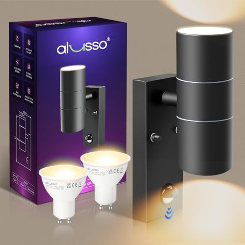 ALUSSO Outdoor Wall Lights Motion Sensor 5W Warm White