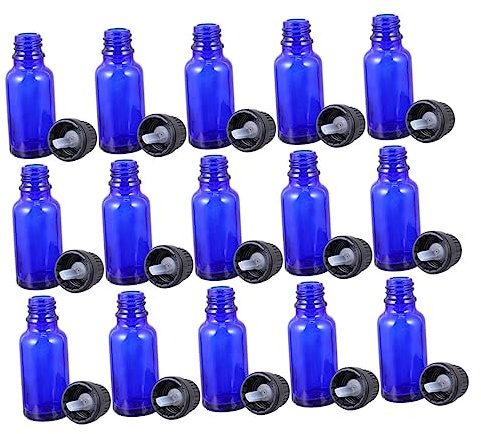 TOYZFRIENDY Essential Oil Bottles 10ml Empty Perfume Containers Portable Glass 20pcs Multipurpose Glass Vials with Tight Orifice Reducer for Travel and Purse Use