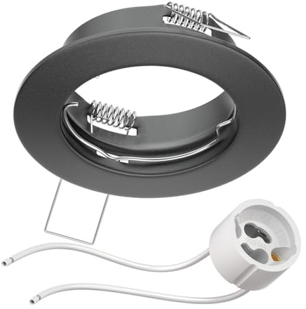 ledscom.de Decken-Einbaurahmen FERE Einbaurahmen anthrazit matt (LED/Halogen/GU10/MR16/PAR16/50mm) inkl. GU10 Fassung