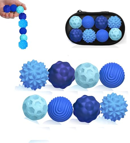 Bambebe 8 Balles Silicone Antistress Magnétiques, Boules de Décompression Sensorielle, Fidget Toys Anti-Stress et Anti-Anxiété pour Adultes et Enfant