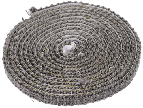 JOINPAYA Self-Adhesive Flat Fiberglass Stove Gasket Seal Tape 3mm X 10mm X 2m for Wood Burning Stove Fireplace Door Repair Heat Resistant Seal Strip and Smokers