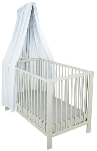Sterntaler Betthimmel, luftiger Gaze-Stoff, Leichter Baby-Betthimmel für Kinderbett, dekorativ und atmungsaktiv, 160×300×0,5 cm, weiß