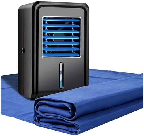 Wasserkühlende Matratzenauflage, KüHlmatratze Cooler for zu Hause mit Fernbedienung, Einzel- oder Doppel, Zeitgesteuerte, für Familien Herbergen SommerhäUser Und BüRos(W70cmxL160cm/W27inxL63in)
