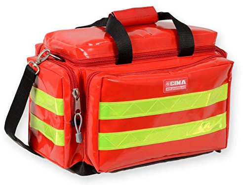 GIMA - Emergency Smart Bag, Rot Farbe, Polyester, PVC-beschichtet, leere, Trauma, Rettungsdienst, ärztliche, Erste Hilfe, Krankenpfleger, Mehrtaschenbeutel für Sanitäter, 55x35x38 cm