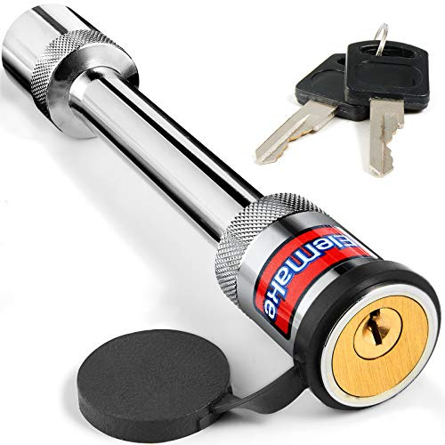 Elemake Anhängerkupplungsschloss – Anhängerkupplungsstift 1,6 cm für Empfänger der Klasse III IV 5,1 cm und 5,4 cm, robuster Diebstahlschutz, Anhängerkupplungsstift mit Messingkernverriegelung,