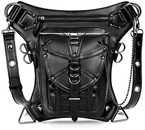 Rullar Halloween Vintage Wander-Hüfttaschen Steampunk Sport Militär Tactical Beintasche Reisen Klettern Radfahren und Joggen Schenkel Bag Wanderrucksäcke Tasche Schwarz
