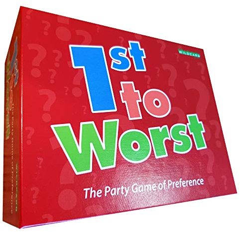 1ST TO WORST! – The classic party game of preference – Guessing a players preferred order from 3 choices - Top Family Fun and Conversation Card Game