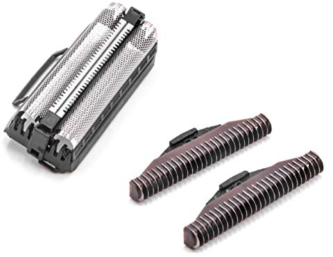 vhbw Kombipack Doppelscherfolie + 2 Klingenblöcke für Rasierer Xenic 9191 - Hochwertiger, kostengünstiger Ersatz - Silber, Folie, Aufladbar, Edelstahl, unisex, Erwachsene, modern, Grayscale