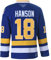 Hanson Brothers Charlestown Chiefs 16 Jack 17 Steve 18 Jeff Slap Shot Movie Ice Hockey Trikot, 18 Blau, XL