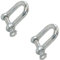 Dapetz® Galvanised Commercial D-Shackle Ring Shackles with Screw Lock Heavy Duty Steel Durable Hook Ring for Towing and Outdoor Activities Camping, Sports Accessories M10 - Pack of 2