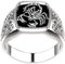 Oidims Skorpion-Ring mit Tiergravur für Herren, Statement-Band, breit, quadratisch, Vintage, Mittelschwanz, Fingerring, versilbert, Gothic-Punk, personalisierbar, bequeme Passform, zierlicher Freund,
