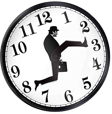 Wanduhr, 2021 Ministry of Silly Walks Uhr, Comedy Inspired Novelty Creative Wall Watch Funny Walking Silent Clock for Home Office Decor