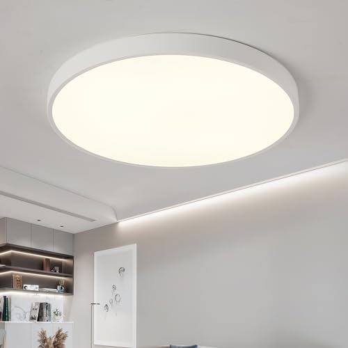 Style home 12W LED Deckenleuchte Deckenlampe ultraslim Ø23x5cm Warmweiß 3000k moderne Lampe für Küche Diele Flur (Weiß)