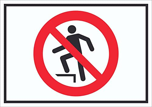 HB-Druck Aufsteigen verboten Symbol Schild A2 Rückseite selbstklebend