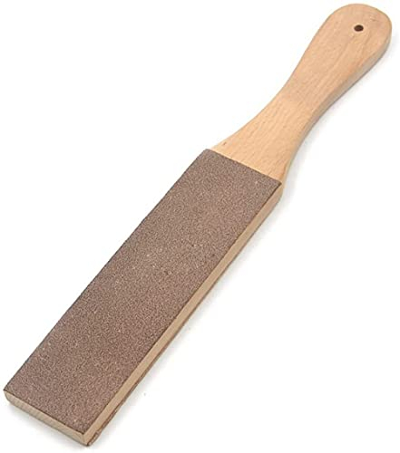 Neues Leder schärfendes Holzgriff Strop Werkzeug Doppelseitig Keine Polierpaste DIY