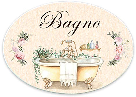 Targhe dietro porta shabbi chic bagno cucina cameretta (102)