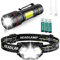 Lsnisni Klein LED Taschenlampe 2000 Lumens, Magnet & COB, USB Aufladbare mit Stahlclip, Zoombare Stirnlampe Batteriebetrieben 2000 Lumens, 6 Lichtmodi, AAA-Batterie Enthalten